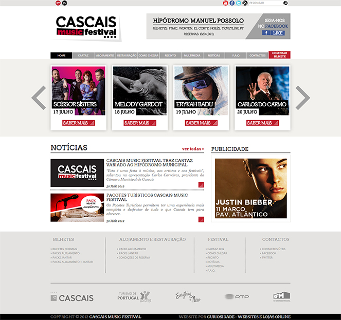 Cascais Music Festival | Site com Loja Online Cascais Music Festival | Site com Loja Online