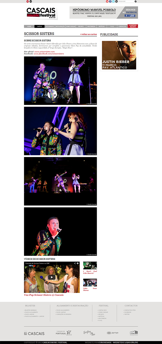 Cascais Music Festival | Site com Loja Online Cascais Music Festival | Site com Loja Online