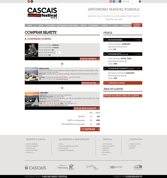 Cascais Music Festival | Site com Loja Online Cascais Music Festival | Site com Loja Online