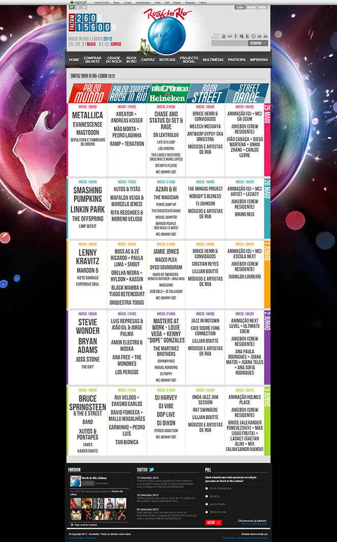 Rock in Rio | Sites 2012 Rock in Rio | Sites 2012