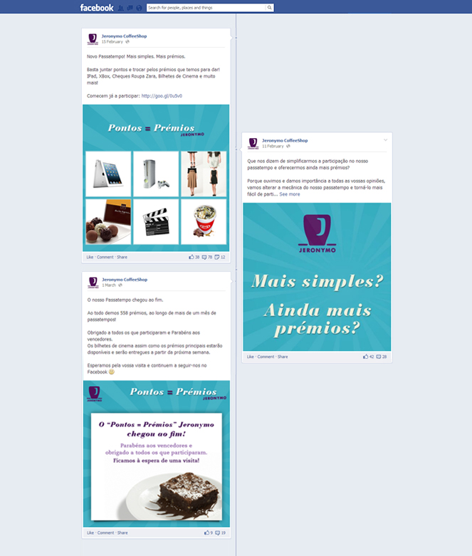 Jeronymo Coffee Shop | Pontos = Prémios