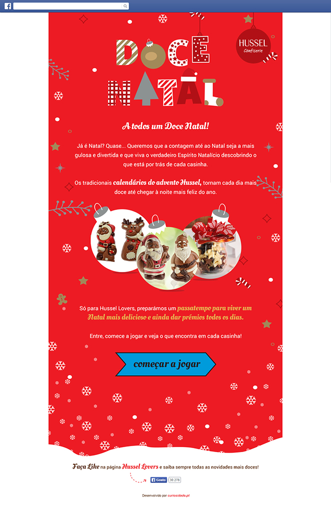 Aplicação de Facebook "Doce Natal" Aplicação de Facebook "Doce Natal"