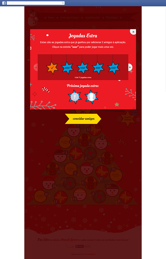 Aplicação de Facebook "Doce Natal" Aplicação de Facebook "Doce Natal"