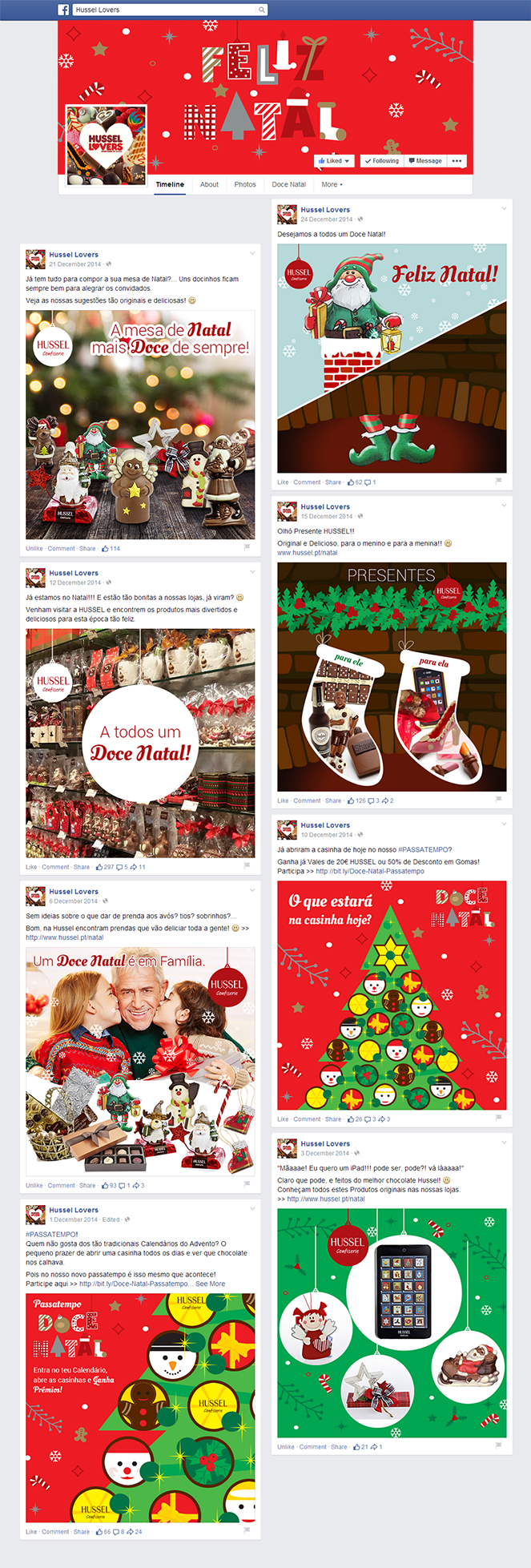"Doce Natal" - Posts Facebook "Doce Natal" - Posts Facebook