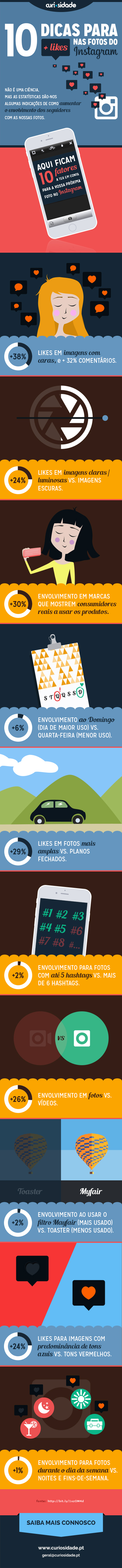 10 Dicas para ter mais Likes no Instagram - Infográfico 10 Dicas para ter mais Likes no Instagram - Infográfico